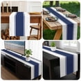 thumbnail image 6 of Blue Solid Color Texture Table Runner 72 Inches Long, Simple Blue Pattern Kitchen Coffee Dining Table Decoration for Home Party Birthday Wedding Home Decor 13x72 Inches, 6 of 8