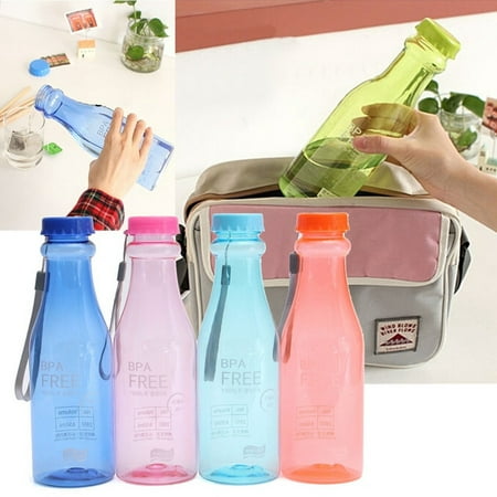 Grtsunsea 650ml/550ml Easy Carry BPA Free Plastic Drink Water Bottle Home Camping Hiking Bicycle Bike Sports Outdoor Activities Multi