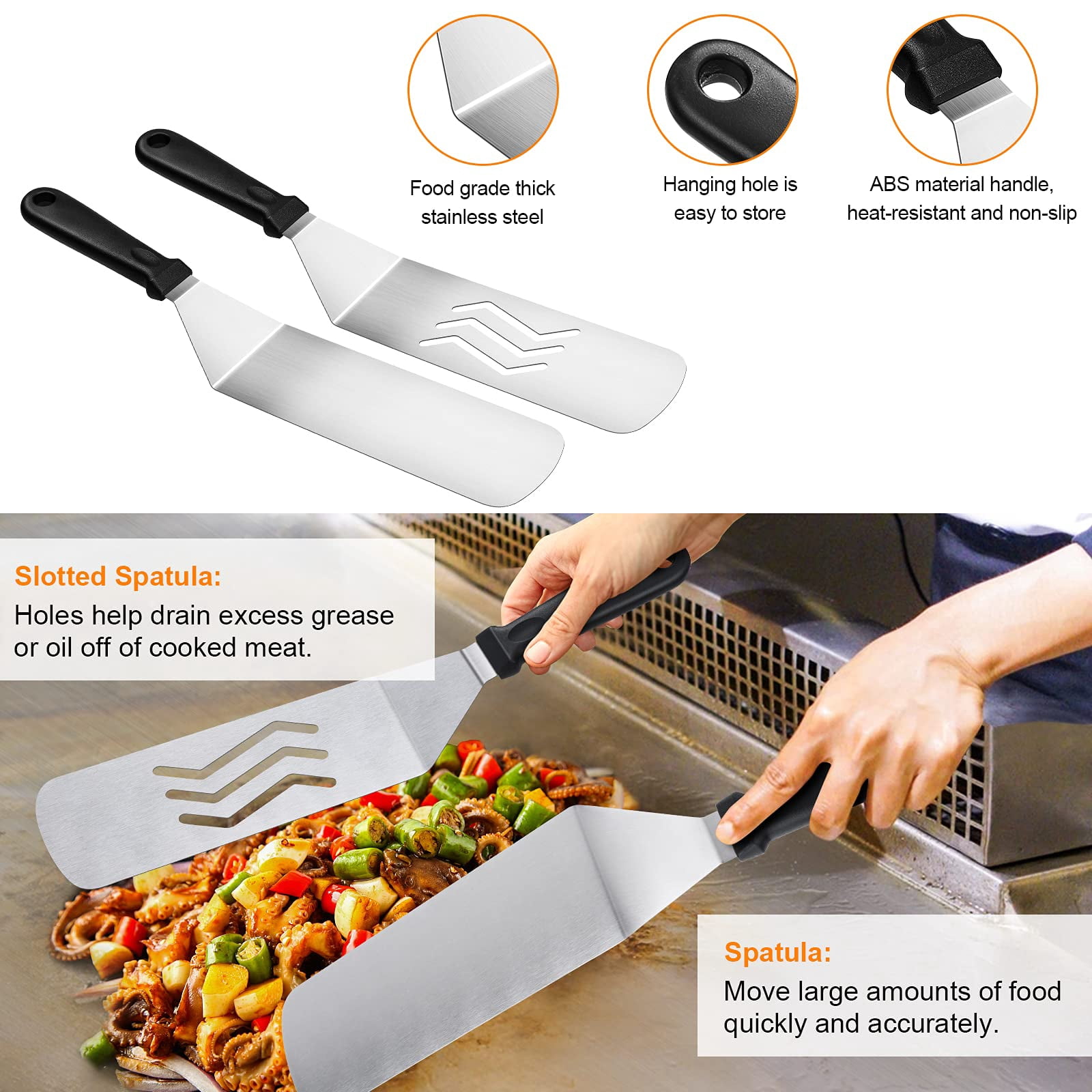 Blackstone Griddle Accessories Kit 16pcs Flat Top Grill Set For And Camp Chef With Spatula Scraper Cleaning &carry Bag Great Outdoor Bbq & Teppanyaki Camping