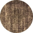 thumbnail image 1 of Ahgly Company Indoor Round Oriental Brown Industrial Area Rugs, 7' Round, 1 of 4