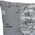 thumbnail image 4 of 24" White Michigan Lower Peninsula Daylight Skyline Lumbar Decorative Pillow, 4 of 5