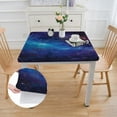 thumbnail image 2 of Acheng Stars Space Art Square Tablecloth Waterproof 100% Polyester Fiber 52*52, 2 of 8