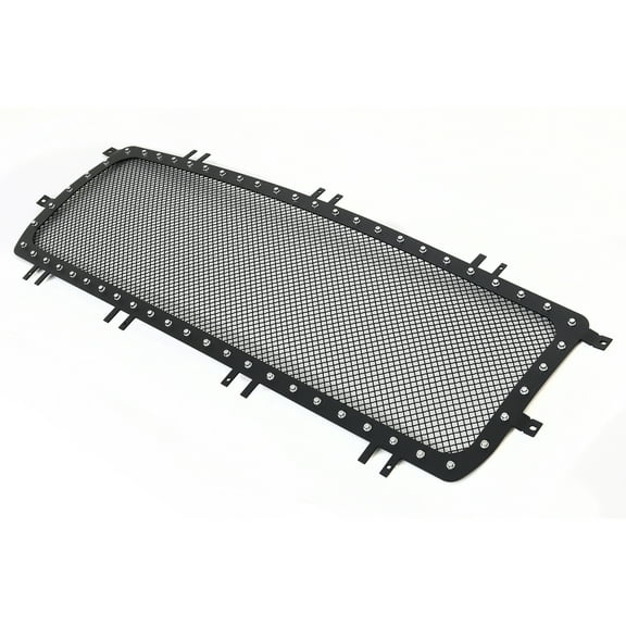 APS Compatible with GMC Sierra 1500 2014-2015 Main Upper Stainless Steel Black Mesh Rivet Studs Front Grill Grille Insert GL5973H