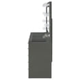 thumbnail image 2 of Maklaine 7-Drawer Engineered Wood Vanity Set in Gray High Gloss, 2 of 13