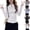 White, variant on Women's Full Zip Up Workout Jacket Slim Fit Lightweight Yoga Running Athletic Gym Sports Jacket Cropped Tops with Thumb Holes Gray XL