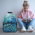 thumbnail image 2 of Pzuqiu Peacock Print Kids Backpack for Students Age 6-18 Breathable Large Capacity 17 Inch Elementary School Backpack Back to School Bags Lightweight for Travel Daily Use, 2 of 7
