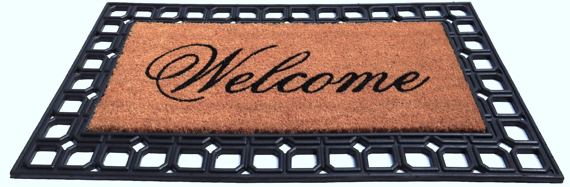 Mainstays Welcome Doormat with Rubber Frame
