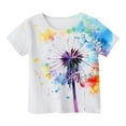 thumbnail image 4 of Kids Clothes For Girls Color Girls Short Sleeve Tops Crewneck Toddler Girl Clothes Summer Girls 5-6 Years Clothes Cute&nbsp;Girl&nbsp;Clothing, 4 of 4