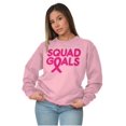 thumbnail image 4 of Breast Cancer Awareness Squad Goals Women Crewneck Sweatshirt Brisco Brands S, 4 of 6