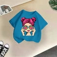 thumbnail image 2 of Toddler Girl Shirts 3t Fashion Short Sleeve Tee for Toddler Cute Graphic Round Neck Tee Tops T-Shirts Infant To Big Kid BU2,100, 2 of 4