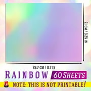 Koala Holographic Transparent Self-Adhesive Laminting Sheets A4, 60 Count, Self Seal Laminate Sheets