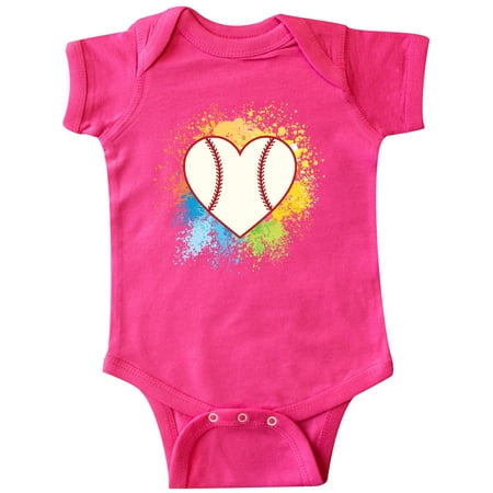 

Inktastic Baseball Sports Heart Gift Baby Girl Bodysuit