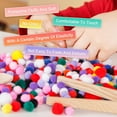 thumbnail image 2 of Uxcell 100-Pack Pom Poms para Manualidades, 1.18" (30mm) Poliéster Serie Púrpura Suave y Esponjoso Pompones Multicolores, 2 of 7
