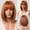 W03-12inch, variant on Burgundy Short Bob Wigs For Women Wine Red Wigs with Bangs Synthetic Hair Cosplay Wig