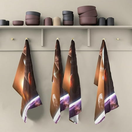 

SKYSONIC Beautiful Planet Kitchen Dish Towel Set Drying Kitchen Towels Tea Towels 1Pcs