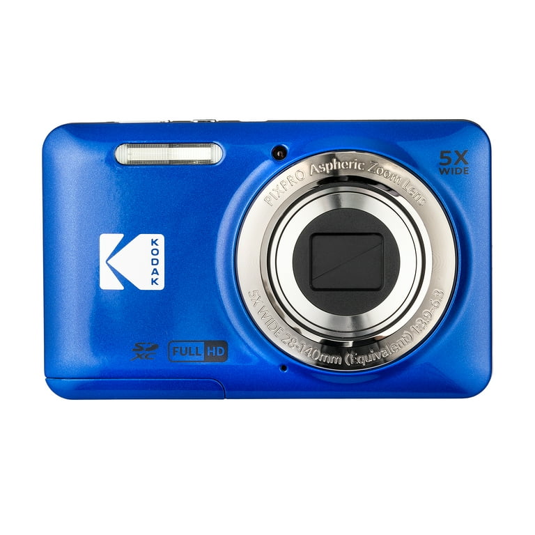 Kodak Pixpro FZ55 Digital Camera (Blue) Bundle Including: 128 GB