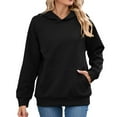 thumbnail image 2 of Plain Hoodie 2025 Long Sleeve Hooded Sweatshirt with Pockets Texture Pullover Essentials Hoodies for Women, 2 of 8