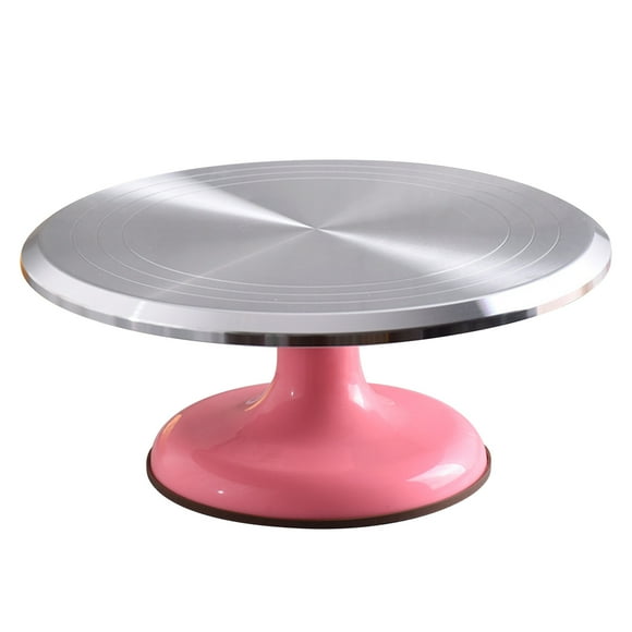Cake Turntable, 10 Inch Aluminium Revolving Cake Decorating Stand Silent Bearing Cake Turntable Cake Frosting Spinner for Cake Decorating Supplies