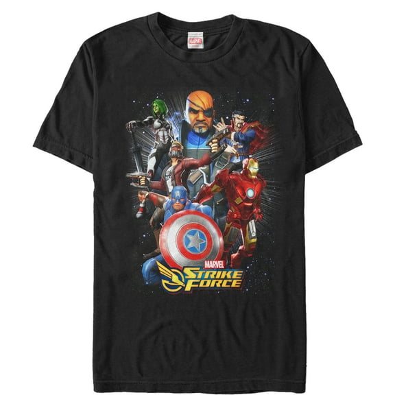 Men's Marvel Strike Force Team  Graphic Tee Black Large