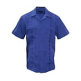thumbnail image 1 of Gravity Threads Mens Guayabera Summer Shirt - Royal - 2X-Large, 1 of 2