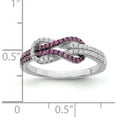 thumbnail image 4 of Sterling Silver Brilliant Embers Rhodium-Plated Cz Love Knot Ring (Size 6) Made In China qmp1444-6, 4 of 5