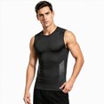 thumbnail image 2 of KPOPLK Men's Quick Dry Tank Tops Tech Performance Sleeveless T Shirts Mesh Workout Gym Muscle Running Size XXXXXL,Black, 2 of 7