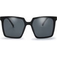 thumbnail image 2 of Fuzhong Lunettes de Soleil Carrées Rétro Surdimensionnées pour Femmes, 2 of 4