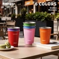 thumbnail image 6 of Sidagar 12 oz Stainless Steel Cups Metal Shatterproof Stackable Pint Drinking Glasses, 6 Pack Rainbow, 6 of 10