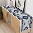 thumbnail image 4 of Blue Gray Boho Table Runner - 120 Inch Long, Kitchen Dining Table Runner Dresser Scarves, Southwestern Ethnic Abstract Geometric Farmhouse Decor for Coffee Tables Wedding Party Banquet, 4 of 8