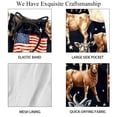 thumbnail image 4 of luoweisi Men's Beach Shorts Quick Dry Swim Trunks with Mesh Lining American Flag and Animals S, 4 of 5