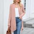 thumbnail image 6 of Gyexs Womens Open Front Knit Cardigan Long Batwing Sleeve Oversized Sweater Chunky Boho Pockets Coat (Pink, Size M), 6 of 9