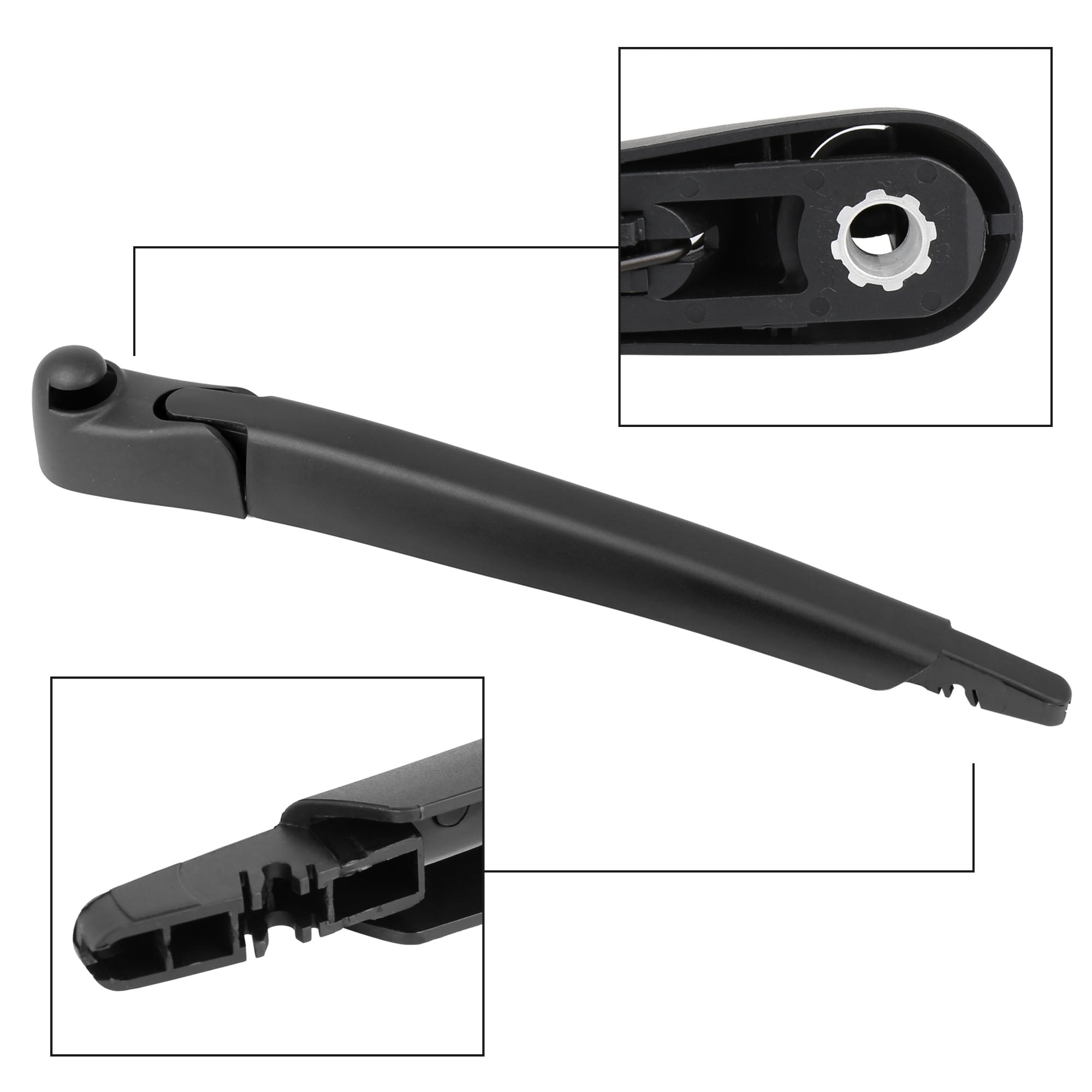 Unique Bargains 12" Car Rear Wiper Blade Arm Set for Honda Civic Hatchback 01- 05