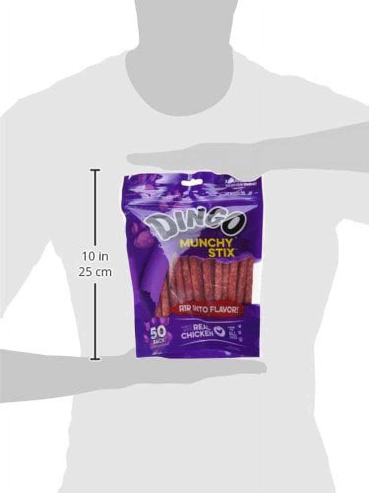 Dingo Munchy Stix Rawhide and Chicken Treat for Dogs, 50-Count