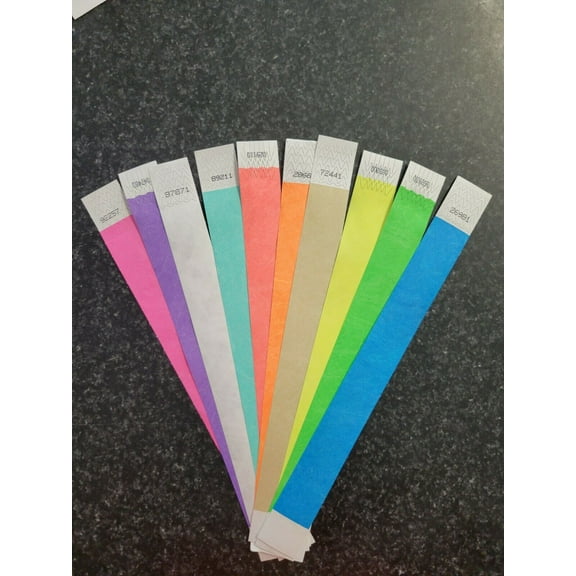 Paper Even Band Wristbands, 100/Pack