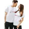 thumbnail image 1 of LUOGENLI T-shirts pour Femme pour Femmes T-Shirt à Col Rond à Manches Courtes Imprimé pour la Journée du Couple T-shirts pour Femmes T-Shirt Graphique Drôle pour la Saint-Patrick Blanc TTG, 1 of 5