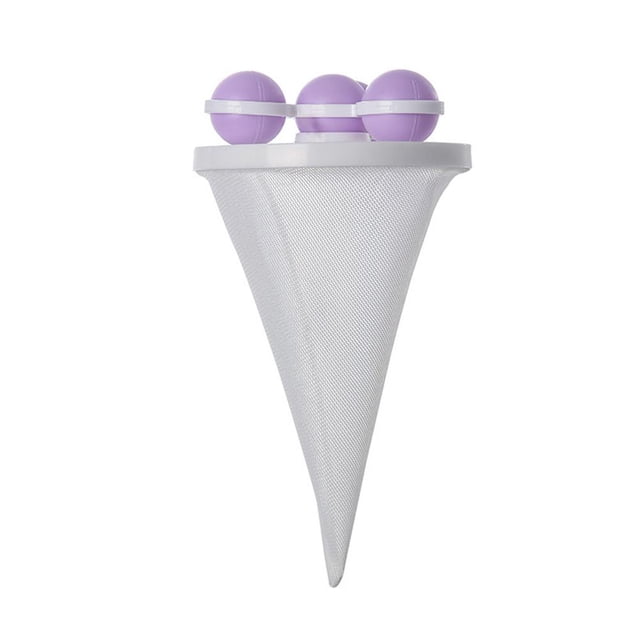 Filtro Malla para Lavandería Eliminador Pelusas Lavadora Color Morado