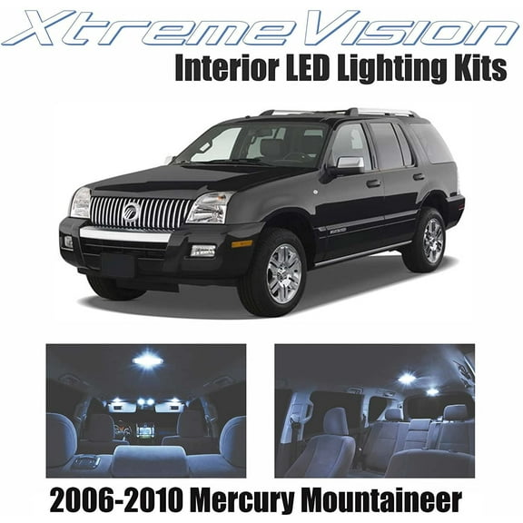 XtremeVision Interior LED for Mercury Mountaineer 2006-2010 11 Pieces Cool White Interior LED Kit   Installation Tool