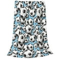 thumbnail image 2 of Fotbe Football Soccer Ball Manta de Franela Acolchonada con Estampado, Súper Suave y Esponjosa, Extra Grande para Sofá, Cama, Uso Todo el Año-60"x50", 2 of 7