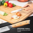 thumbnail image 5 of 5-Inch Chef’s Utility Knife – German Steel Kitchen Knife with Acacia Wood Handle – Precision Cutting Knife for Meat, Veggies & More, 5 of 7