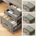 thumbnail image 5 of SEDETA 70.9" L Shaped Standing Desk with Storage, Convertible Height Adjustable Electric Sit Stand Desk with File Drawers, Cabinet, Monitor Shelf & Charging Port, Grey, 5 of 9