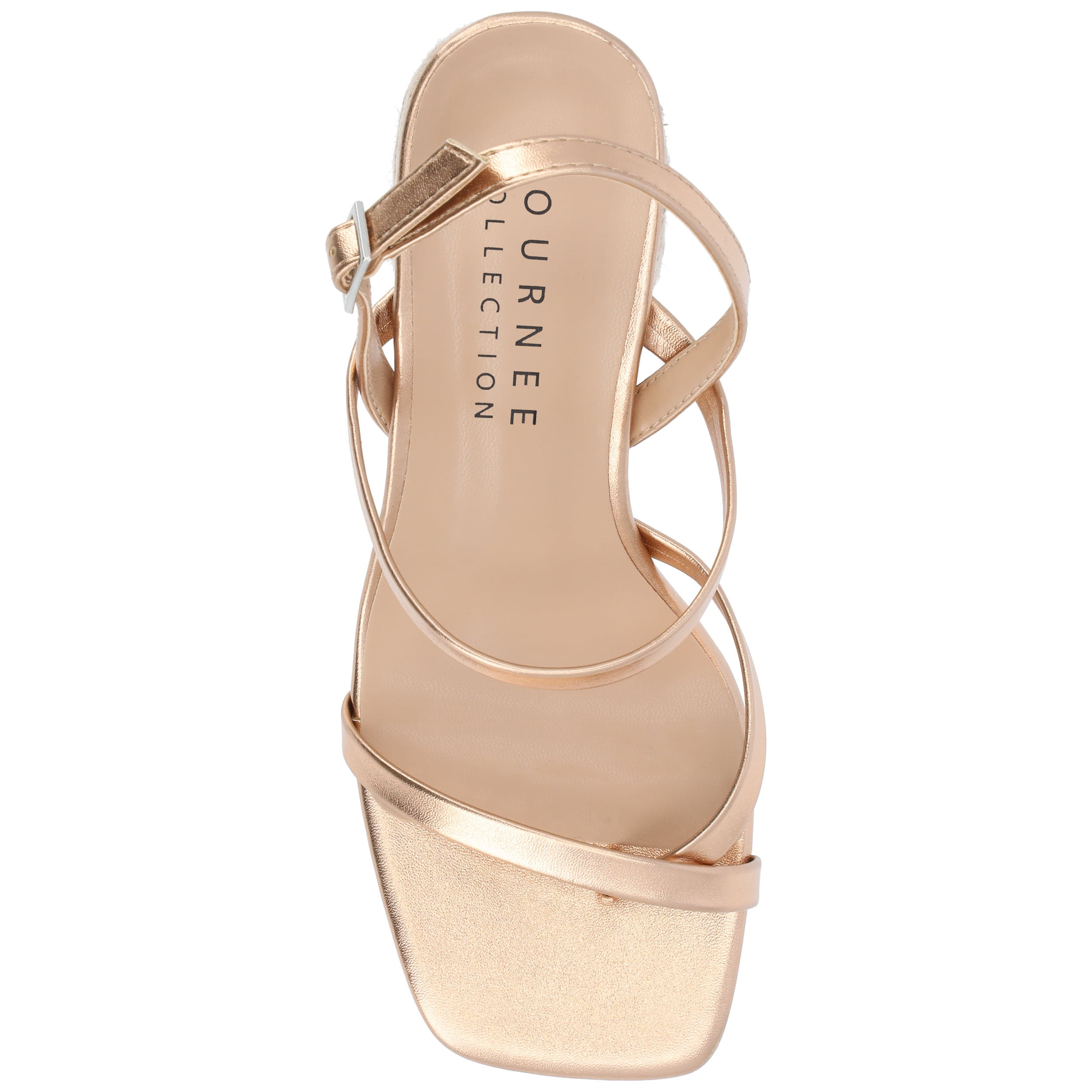 Journee Womens Olivina Jute Covered Block Heel Dress Sandals