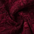 thumbnail image 4 of LWavelet Crew Neck Lace Blouse Womens Plus Size Long Sleeve Fitted Soft Stretch Daily Casual Top Wine XL, 4 of 7