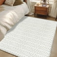 thumbnail image 5 of Sage Green Striped 3'x5' Washable Rug, Modern Abstract Art Geometric Non-Slip Area Rugs for Entryway Kitchen Classroom, Dorm Throw Carpet, Low Pile Soft Indoor Floor Mat, 5 of 9