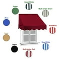 ALEKO 6 feet X 2 feet Window Awning Door Canopy Sun Rain Shade Shelter Red White Stripes