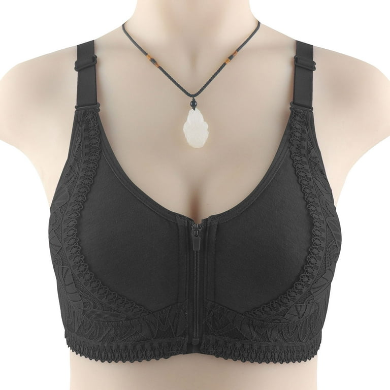 Comfortable Bras for Women Button Shapin Adjustable Shoulder Strap Shapermint  Bra for Womens Wirefree Black 46 