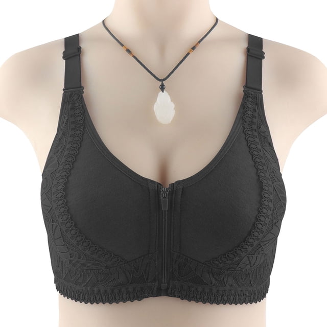 Jienlioq Plus Size Clearance!Casual Sexy Front Button Shaping Cup Shoulder Strap Underwire Bra Plus Size Extra-Elastic Wirefree