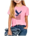 thumbnail image 6 of Afuyipoi Independence Day Kids T-Shirt July 5th Patriotic Graphic Tee Summer Shirt Print Youth Holiday Celebration Apparel Pink Size 9-10 Years, 6 of 6