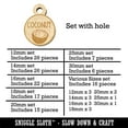 thumbnail image 2 of Coconut Text with Image Flavor Scent Wood Mini Charms Shapes DIY Craft Jewelry - With Hole - Various Sizes (16pcs), 2 of 7