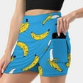 thumbnail image 3 of Banana Print Women's skirt Mini Skirts A Line Skirt With Hide Pocket Banana Fruit Yellow Potassium Potassium Boost Plantains, 3 of 6