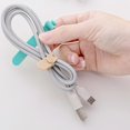 thumbnail image 1 of Enrollador de cable para auriculares, organizador de cables Enrollador de cable para auriculares Silicona Blanco Envoltura de cable para auriculares Administrador de cables Keeper Ties Correas Órgano de cable de silicona LingWen 8390615248907, 1 of 1